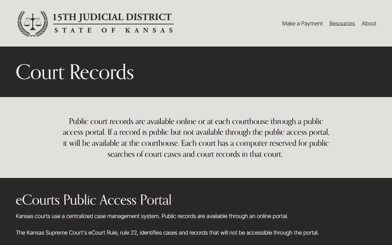 Rawlins County court records access through the 15th Judicial District